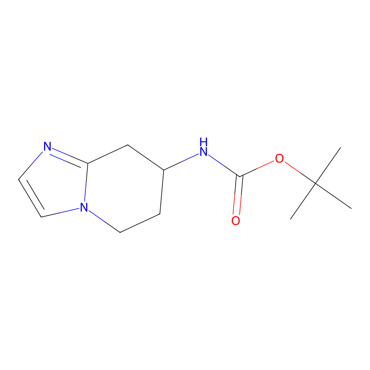 tert-Butyl (5,6,7,8-tetrahydroimidazo[1,2-a]pyridin-7-yl)carbamate molecular structure, CAS 2803455-97-0