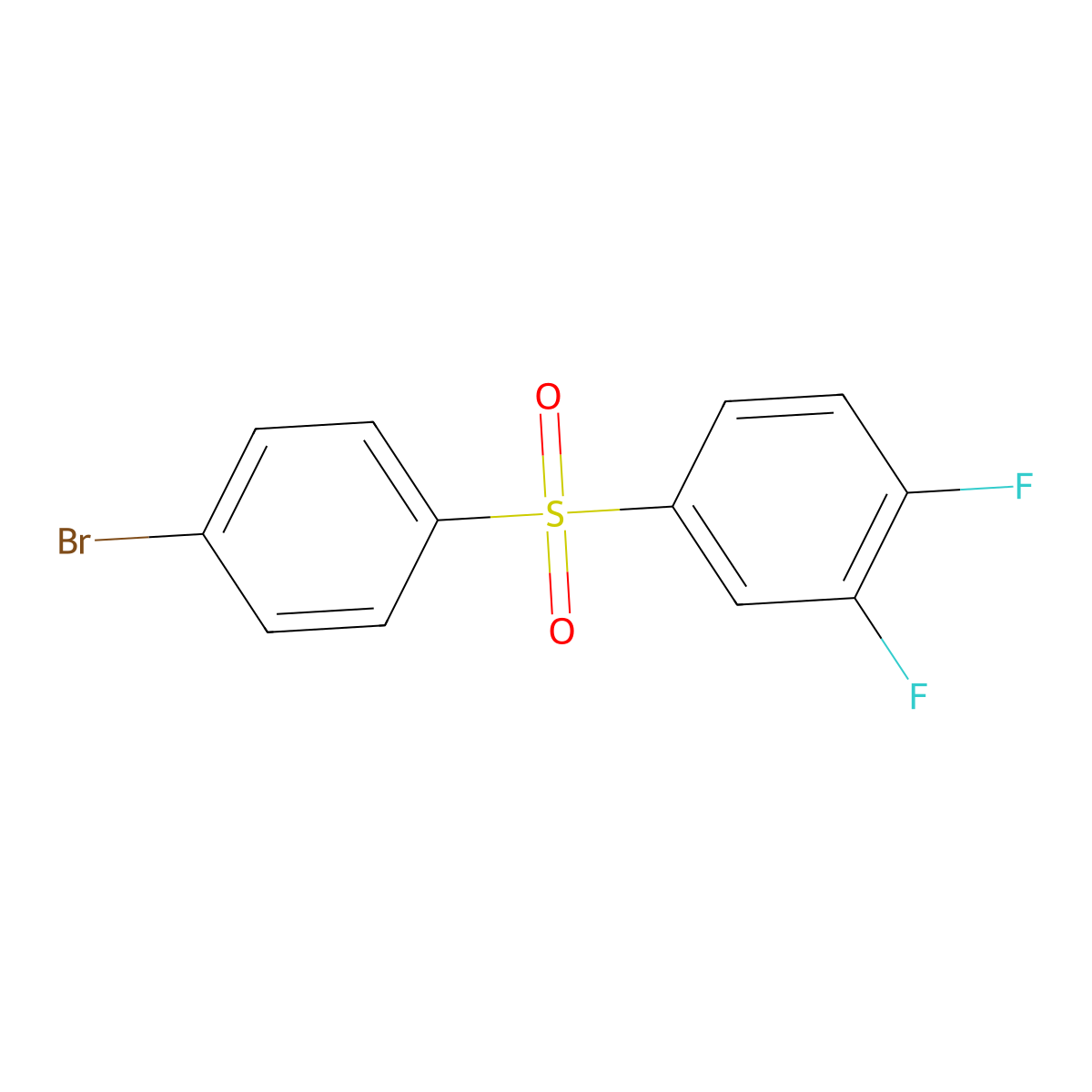 4-((4-Bromophenyl)sulfonyl)-1,2-difluorobenzene molecular structure, CAS 2803456-00-8