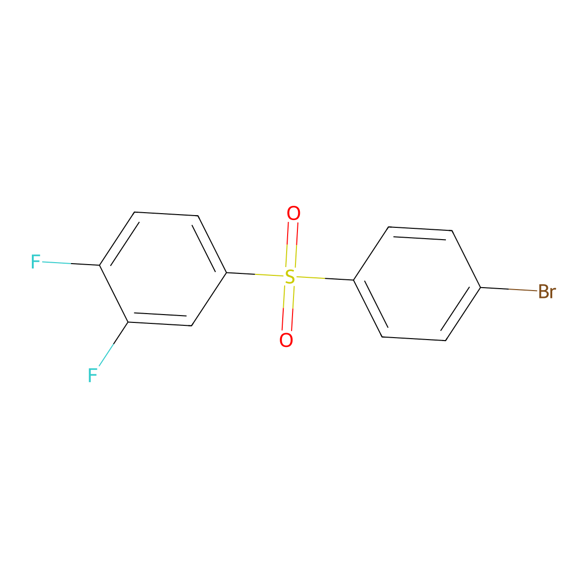 4-((4-Bromophenyl)sulfonyl)-1,2-difluorobenzene molecular structure, CAS 2803456-00-8