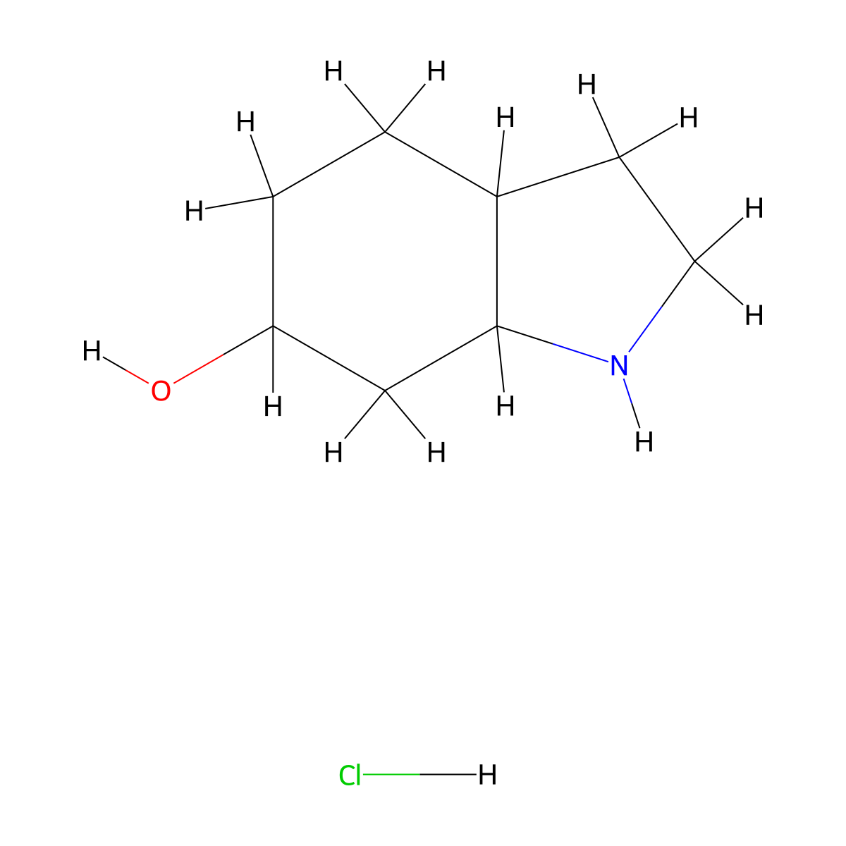 Octahydro-1H-indol-6-ol hydrochloride molecular structure, CAS 2803456-03-1