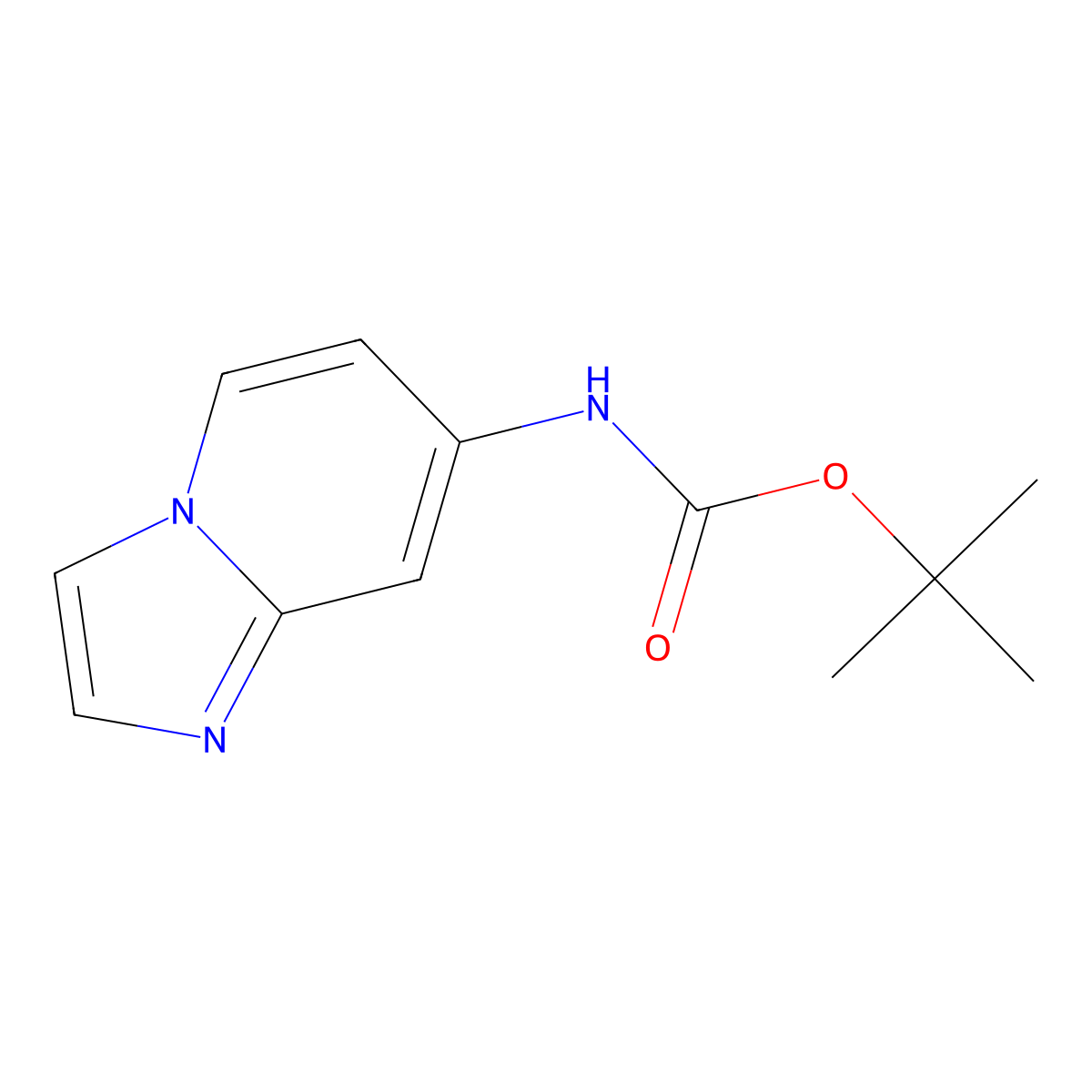 tert-Butyl imidazo[1,2-a]pyridin-7-ylcarbamate molecular structure, CAS 2803456-29-1