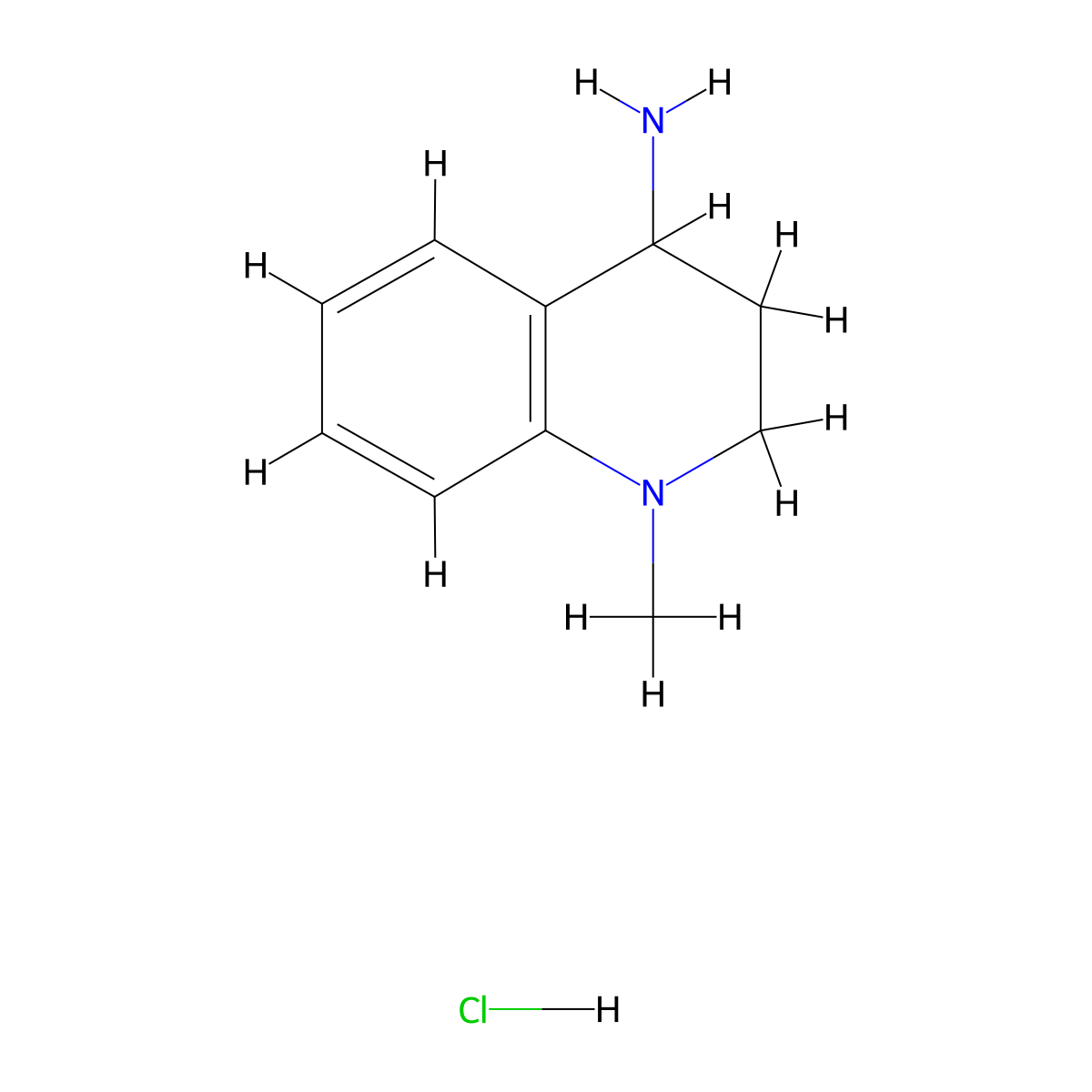1-Methyl-1,2,3,4-tetrahydroquinolin-4-amine hydrochloride molecular structure, CAS 2803456-37-1