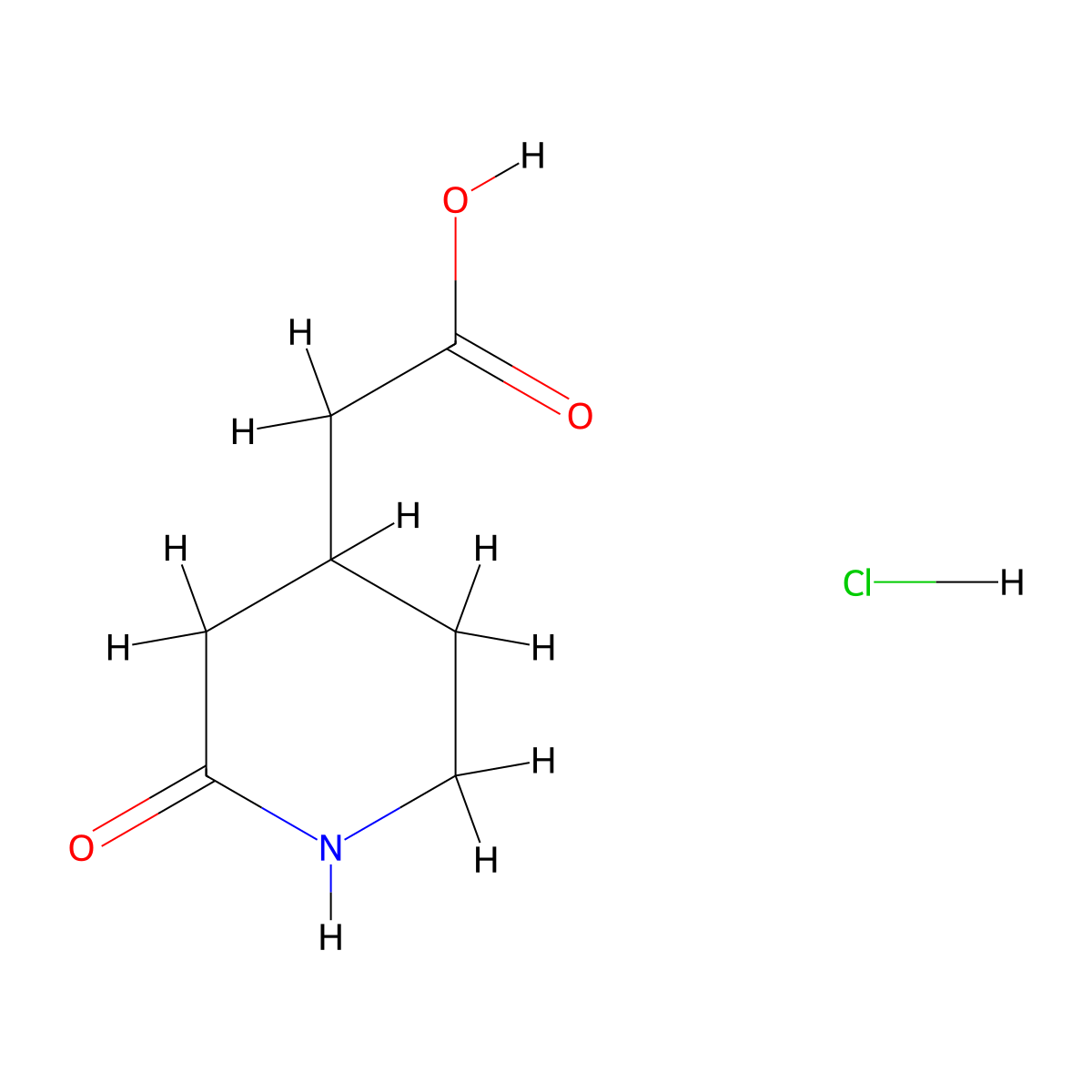 2-(2-Oxopiperidin-4-yl)acetic acid hydrochloride molecular structure, CAS 2803456-42-8