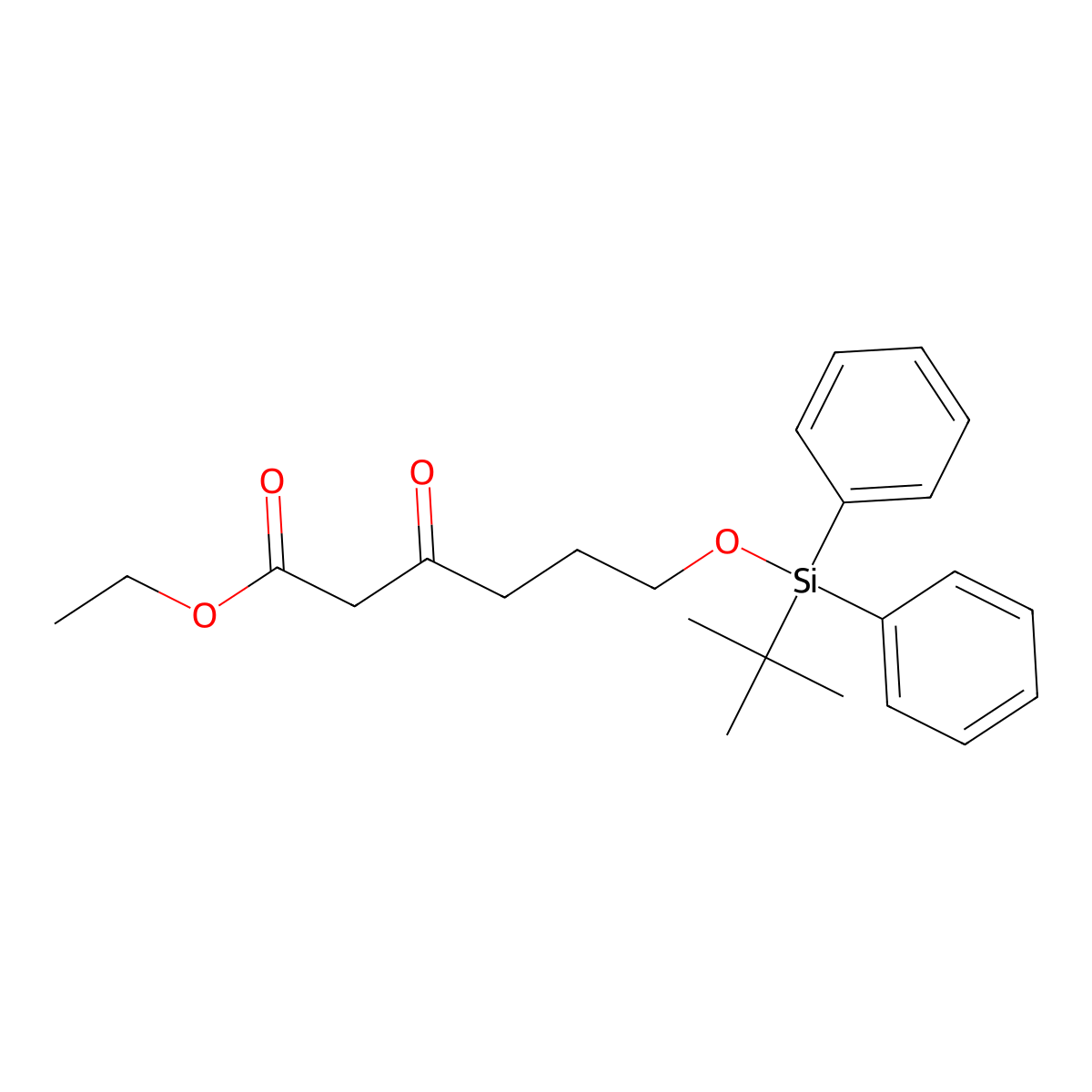 Ethyl 6-((tert-butyldiphenylsilyl)oxy)-3-oxohexanoate molecular structure, CAS 2803460-84-4