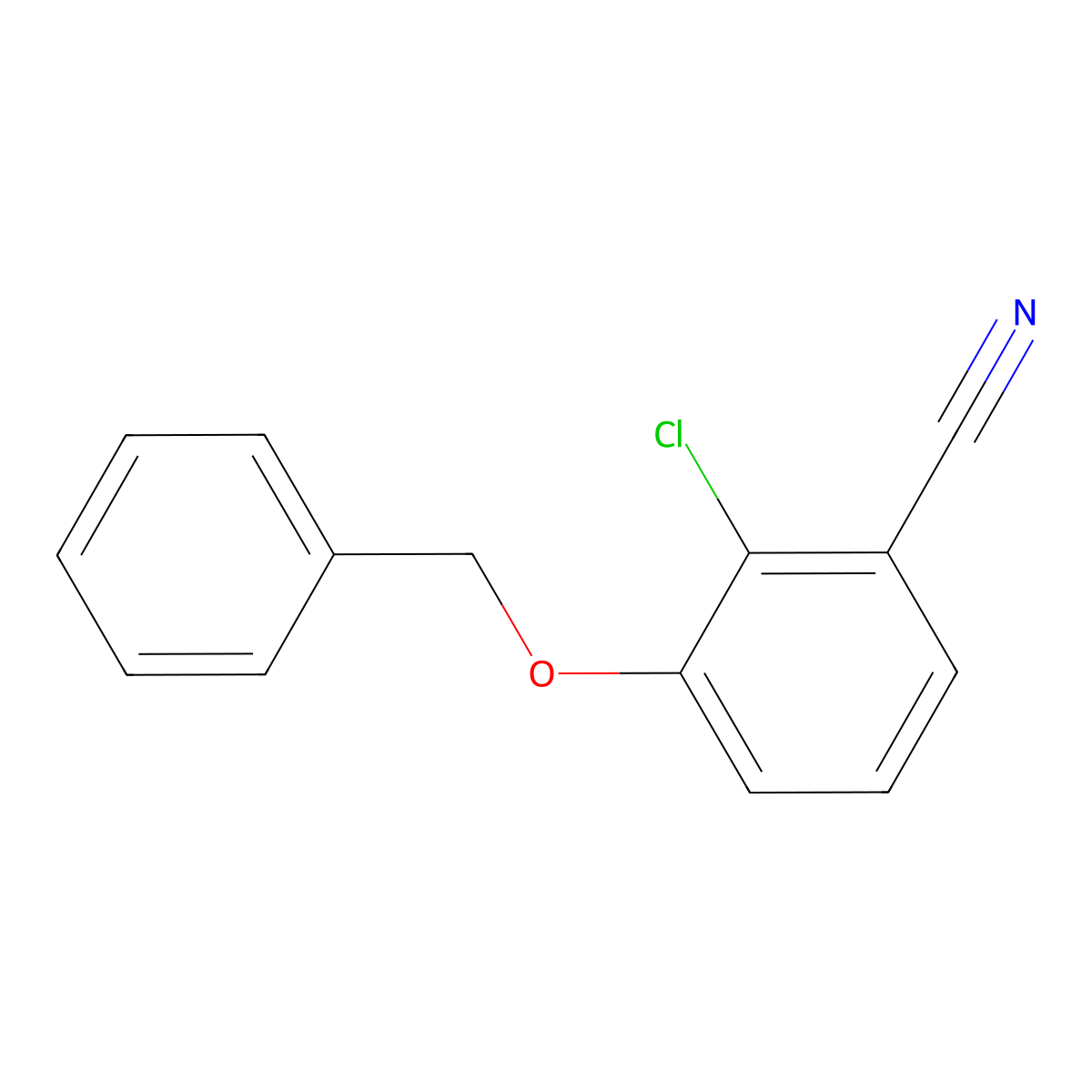 3-(Benzyloxy)-2-chlorobenzonitrile molecular structure, CAS 2803461-49-4