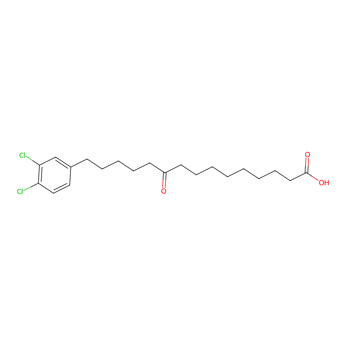 15-(3,4-Dichlorophenyl)-10-oxopentadecanoic acid molecular structure, CAS 2803461-66-5