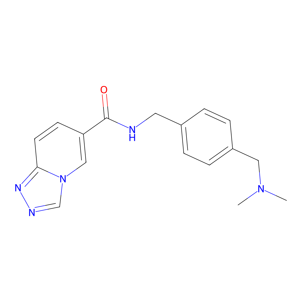 N-(4-((Dimethylamino)methyl)benzyl)-[1,2,4]triazolo[4,3-a]pyridine-6-carboxamide molecular structure, CAS 2803461-76-7