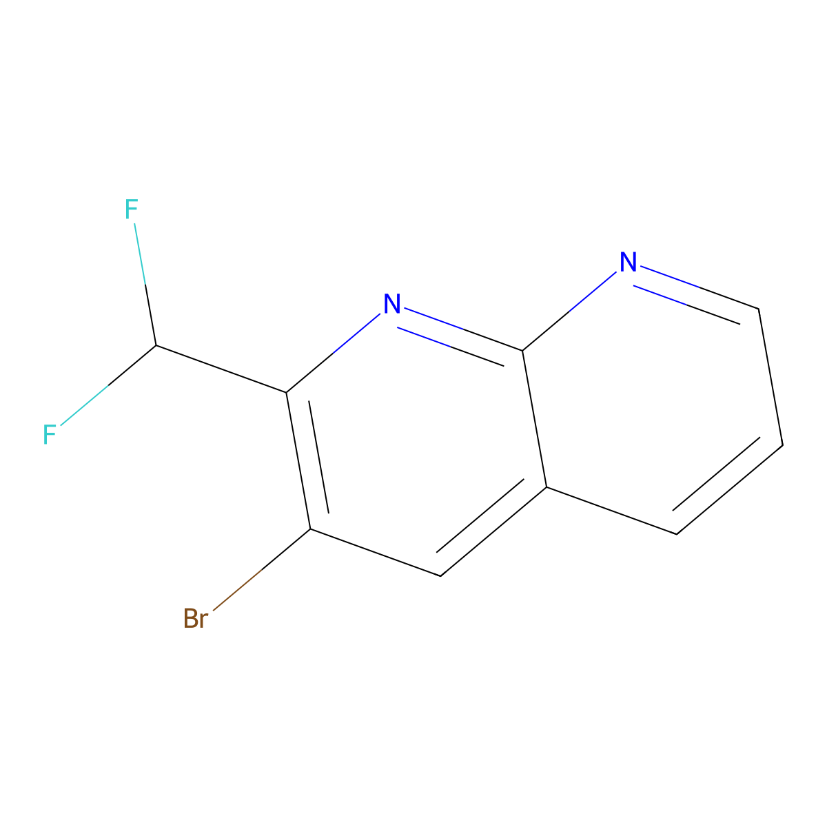 3-Bromo-2-(difluoromethyl)-1,8-naphthyridine molecular structure, CAS 2803462-11-3
