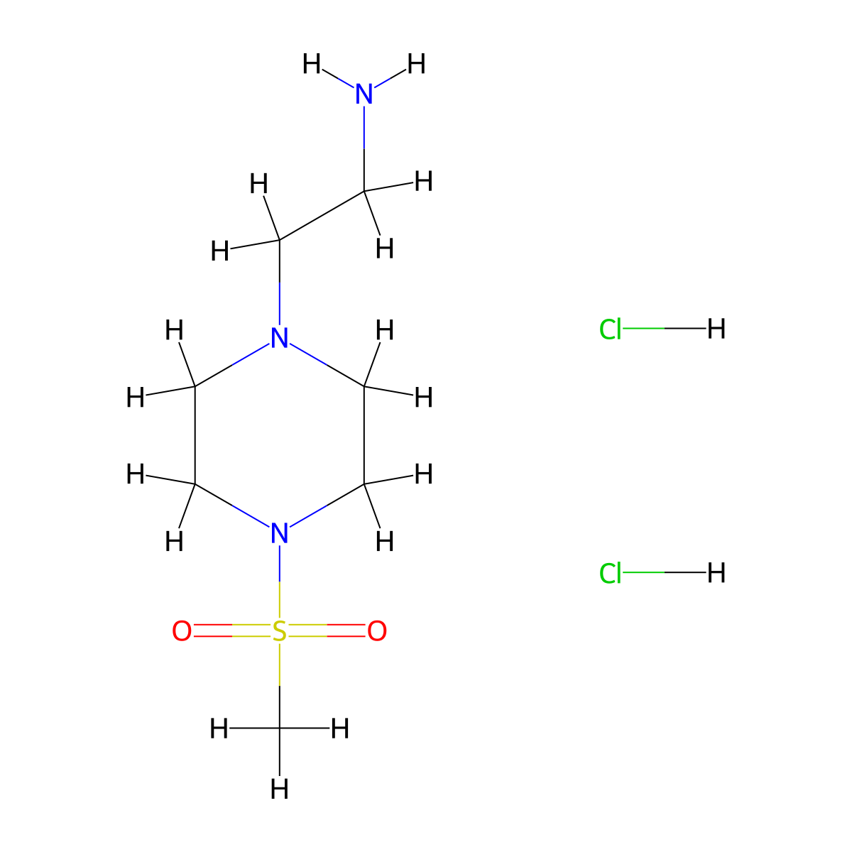 2-(4-(Methylsulfonyl)piperazin-1-yl)ethanamine dihydrochloride molecular structure, CAS 2803476-77-7