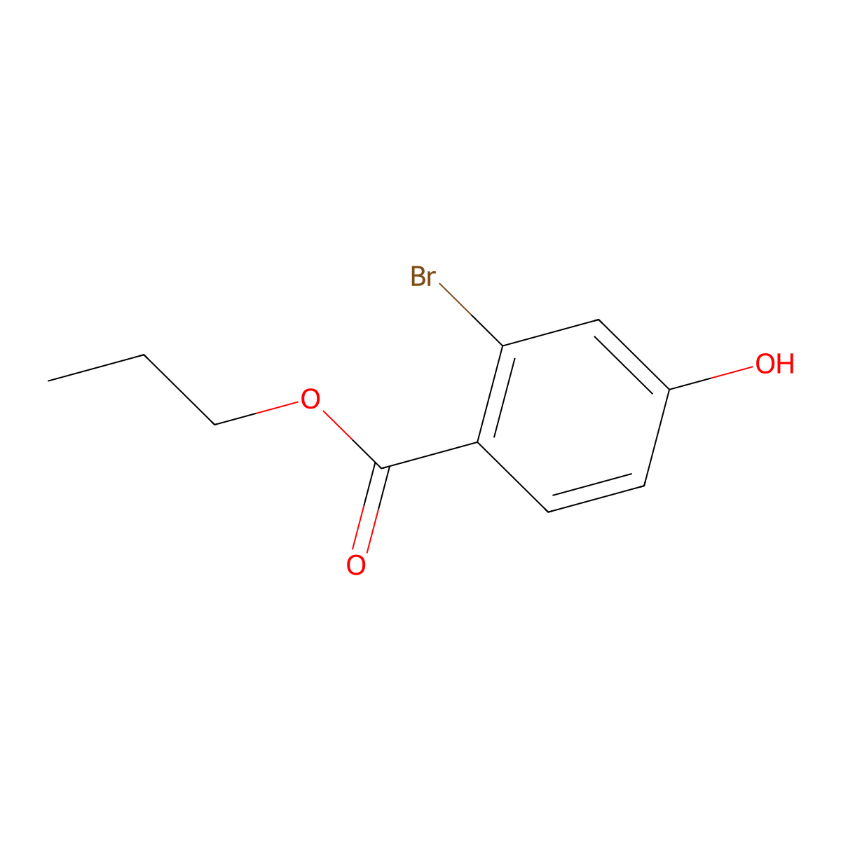 Propyl 2-bromo-4-hydroxybenzoate molecular structure, CAS 2803476-78-8