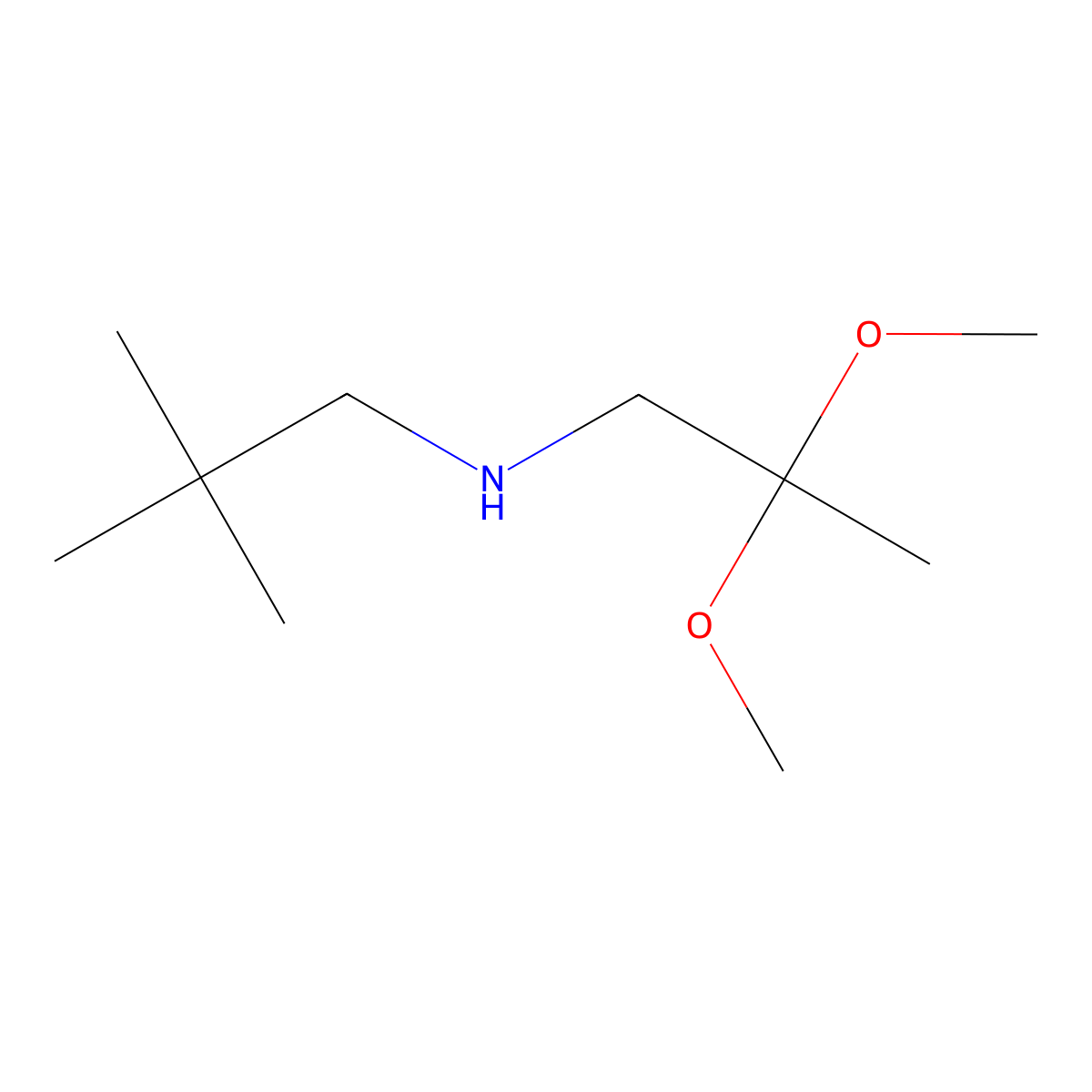 N-(2,2-Dimethoxypropyl)-2,2-dimethylpropan-1-amine molecular structure, CAS 2803476-86-8