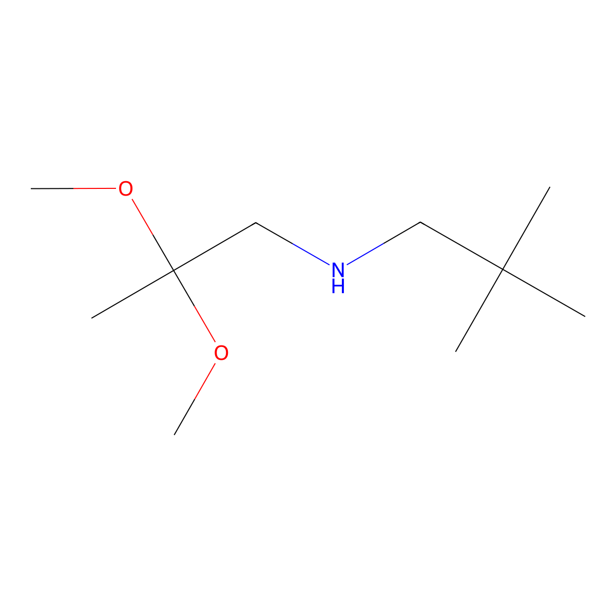 N-(2,2-Dimethoxypropyl)-2,2-dimethylpropan-1-amine molecular structure, CAS 2803476-86-8