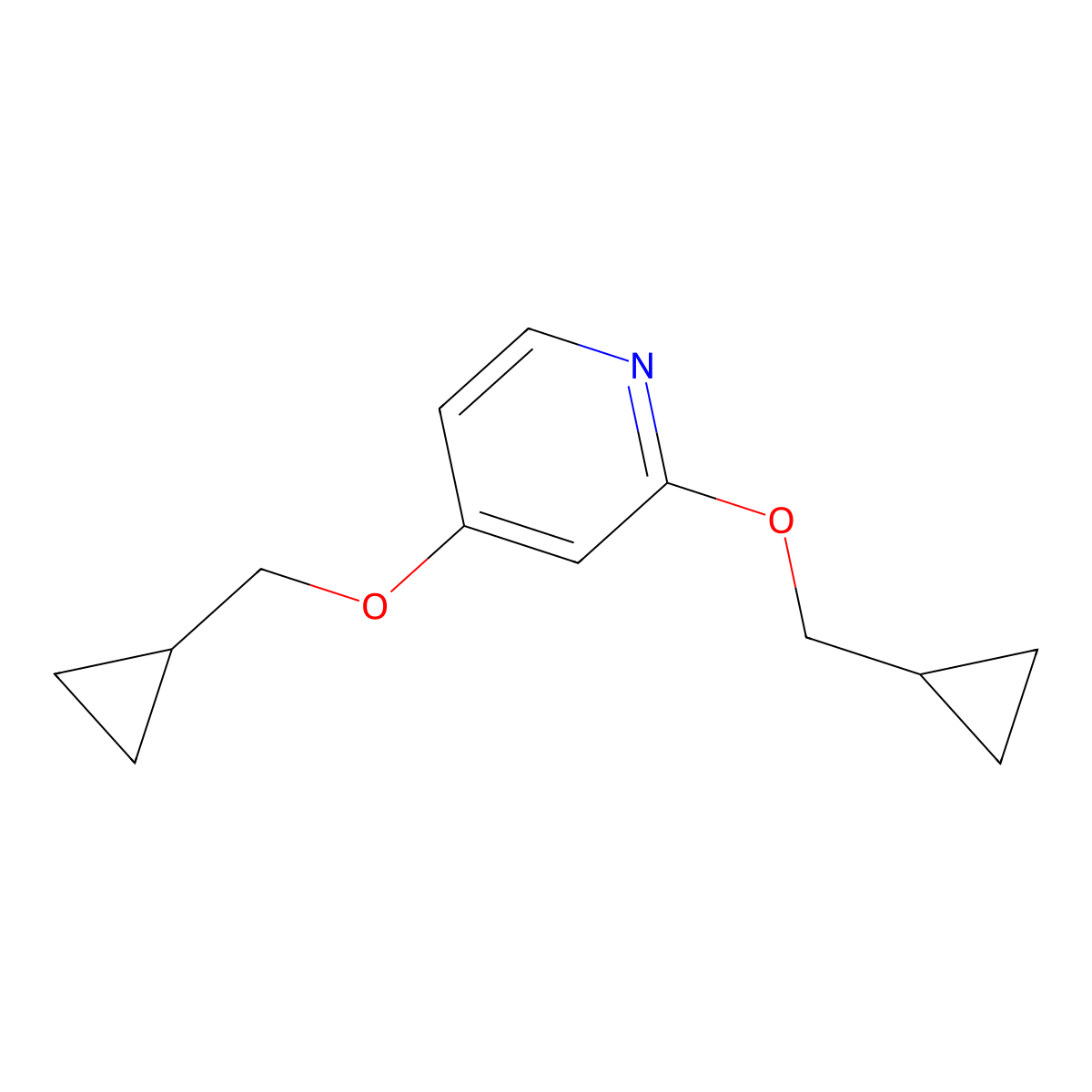 2,4-Bis(cyclopropylmethoxy)pyridine molecular structure, CAS 2803476-88-0