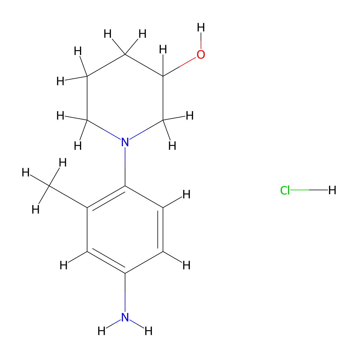 1-(4-Amino-2-methylphenyl)piperidin-3-ol hydrochloride molecular structure, CAS 2803476-89-1
