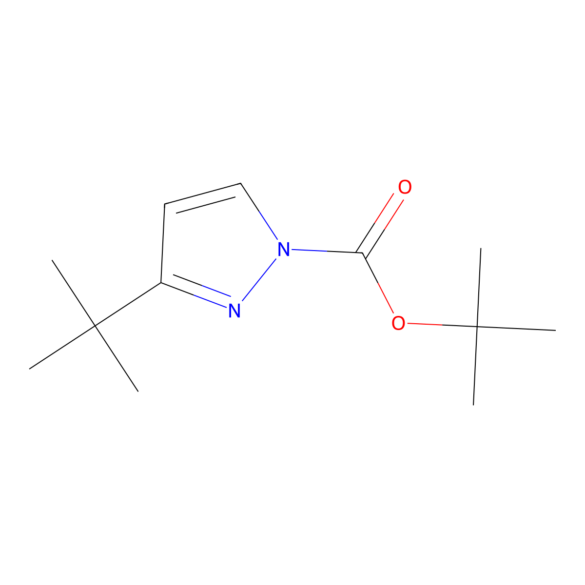 tert-Butyl 3-tert-butylpyrazole-1-carboxylate molecular structure, CAS 2803476-90-4