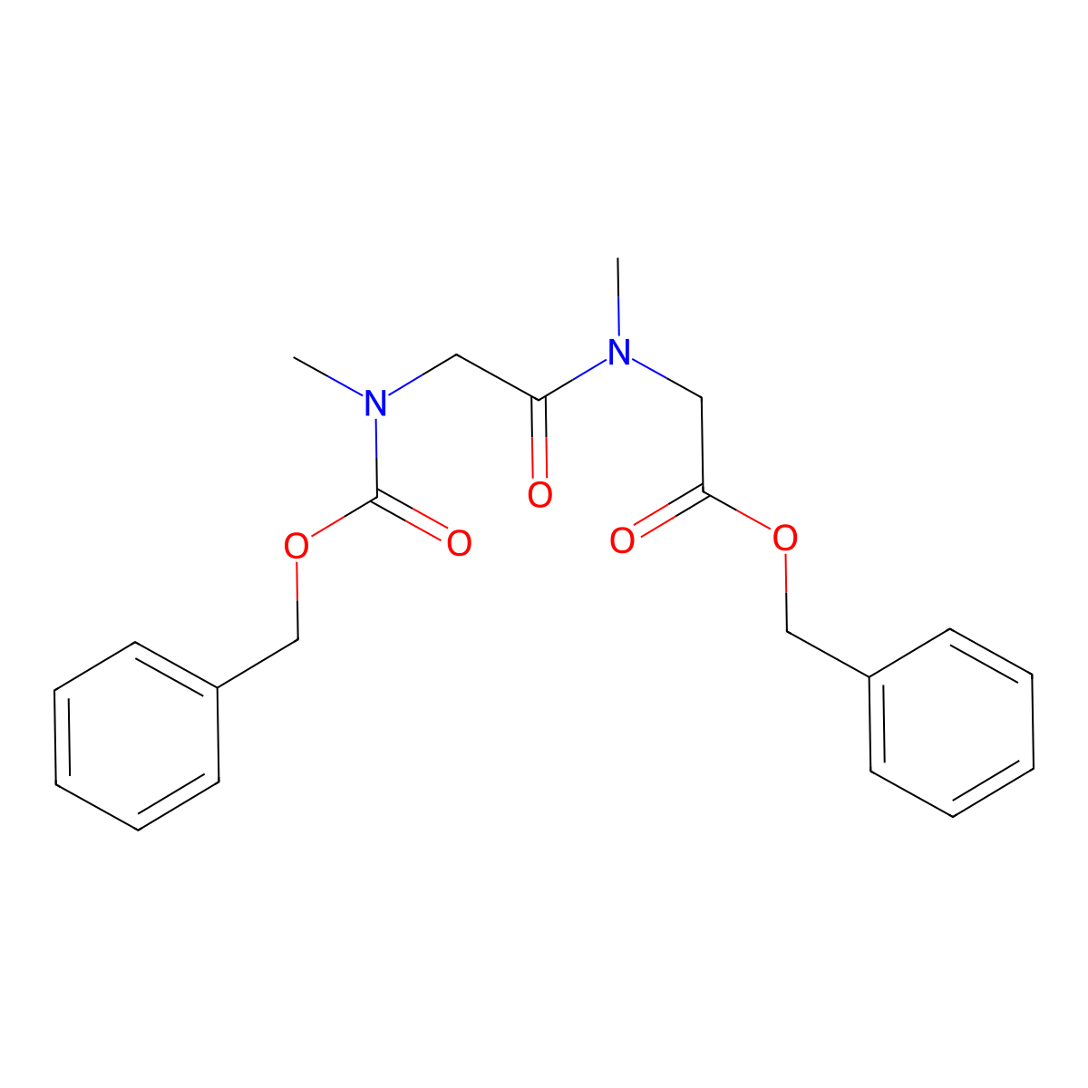 Benzyl 2-(2-{[(benzyloxy)carbonyl](methyl)amino}-N-methylacetamido)acetate molecular structure, CAS 2803476-92-6