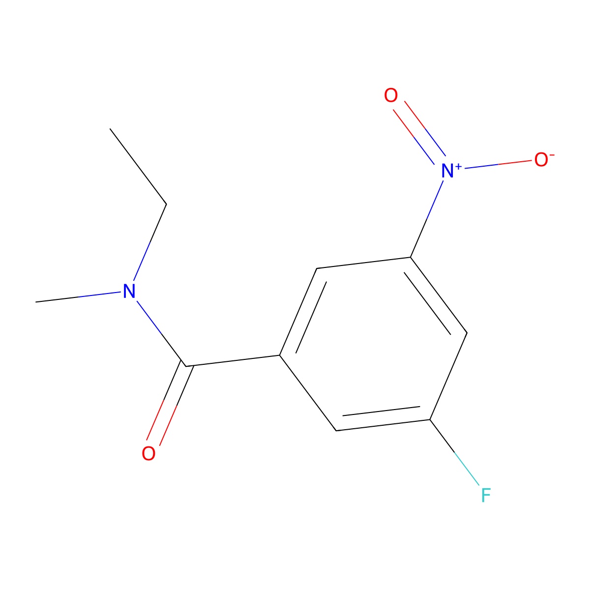 N-Ethyl-3-fluoro-N-methyl-5-nitrobenzamide molecular structure, CAS 2803476-94-8