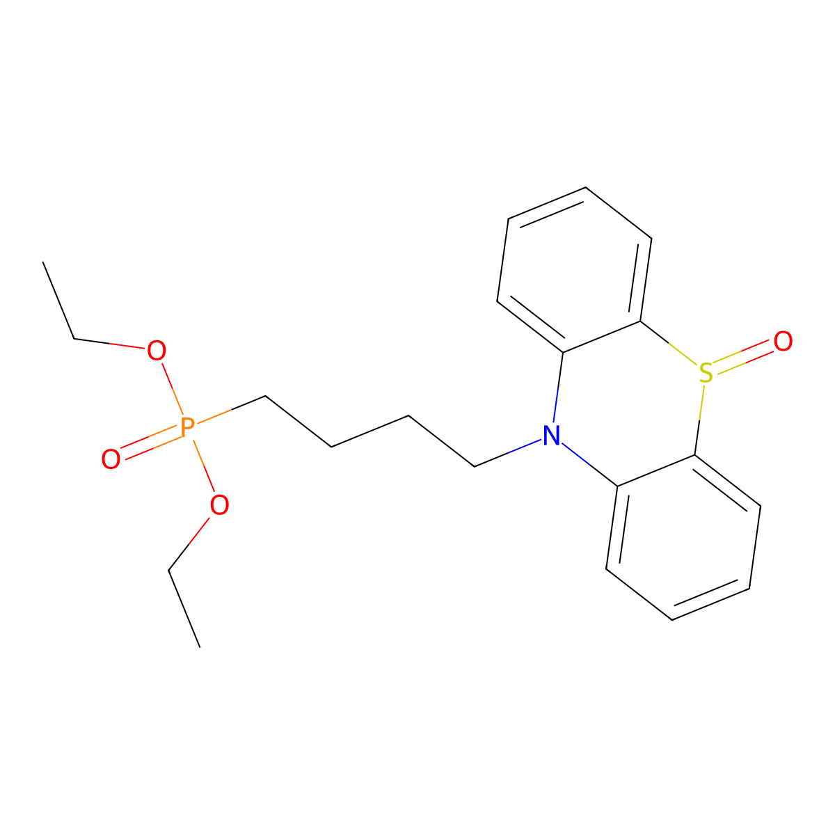 Diethyl (4-(5-oxido-10H-phenothiazin-10-yl)butyl)phosphonate molecular structure, CAS 2803477-05-4