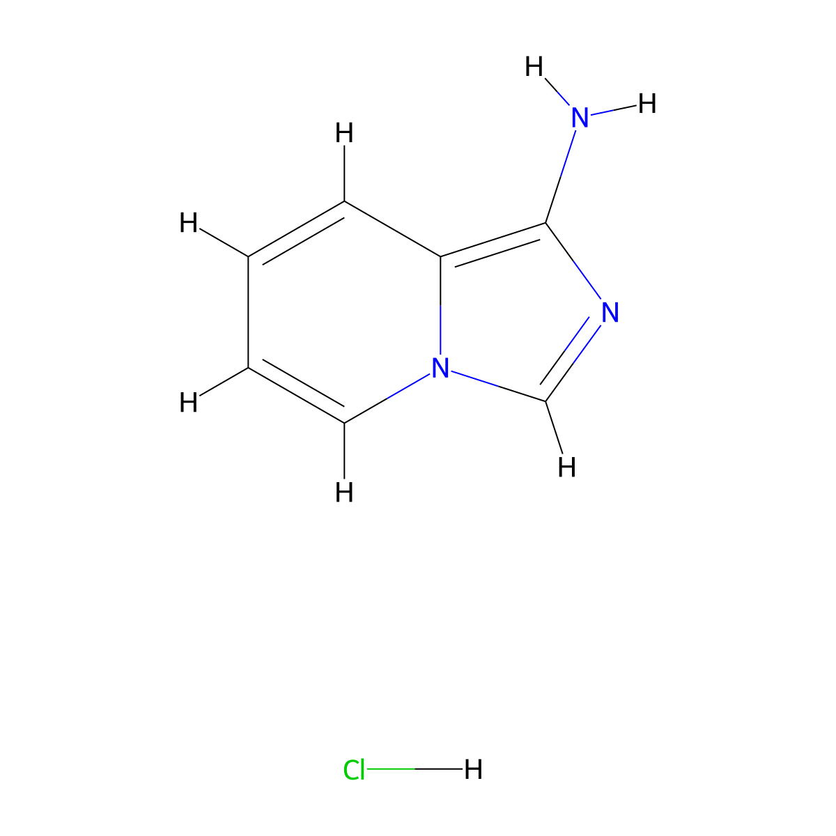 Imidazo[1,5-a]pyridin-1-amine hydrochloride molecular structure, CAS 2803477-10-1