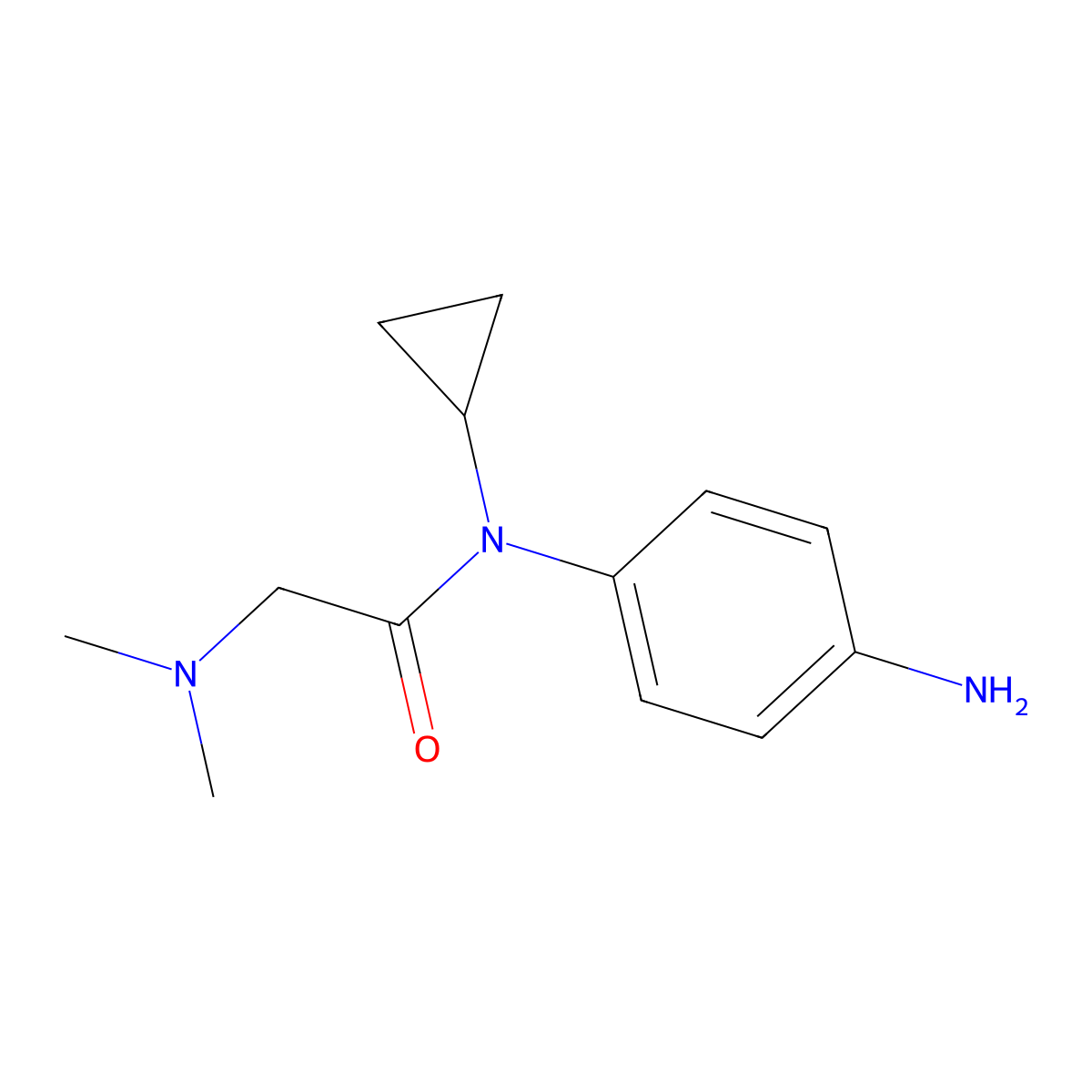N-(4-Aminophenyl)-N-cyclopropyl-2-(dimethylamino)acetamide molecular structure, CAS 2803477-11-2