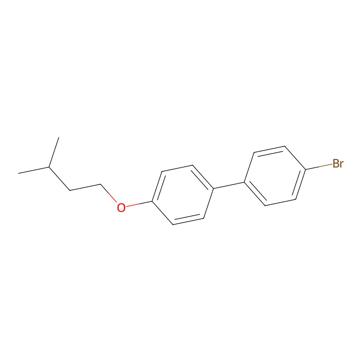 4-Bromo-4'-(isopentyloxy)-1,1'-biphenyl molecular structure, CAS 2803477-16-7