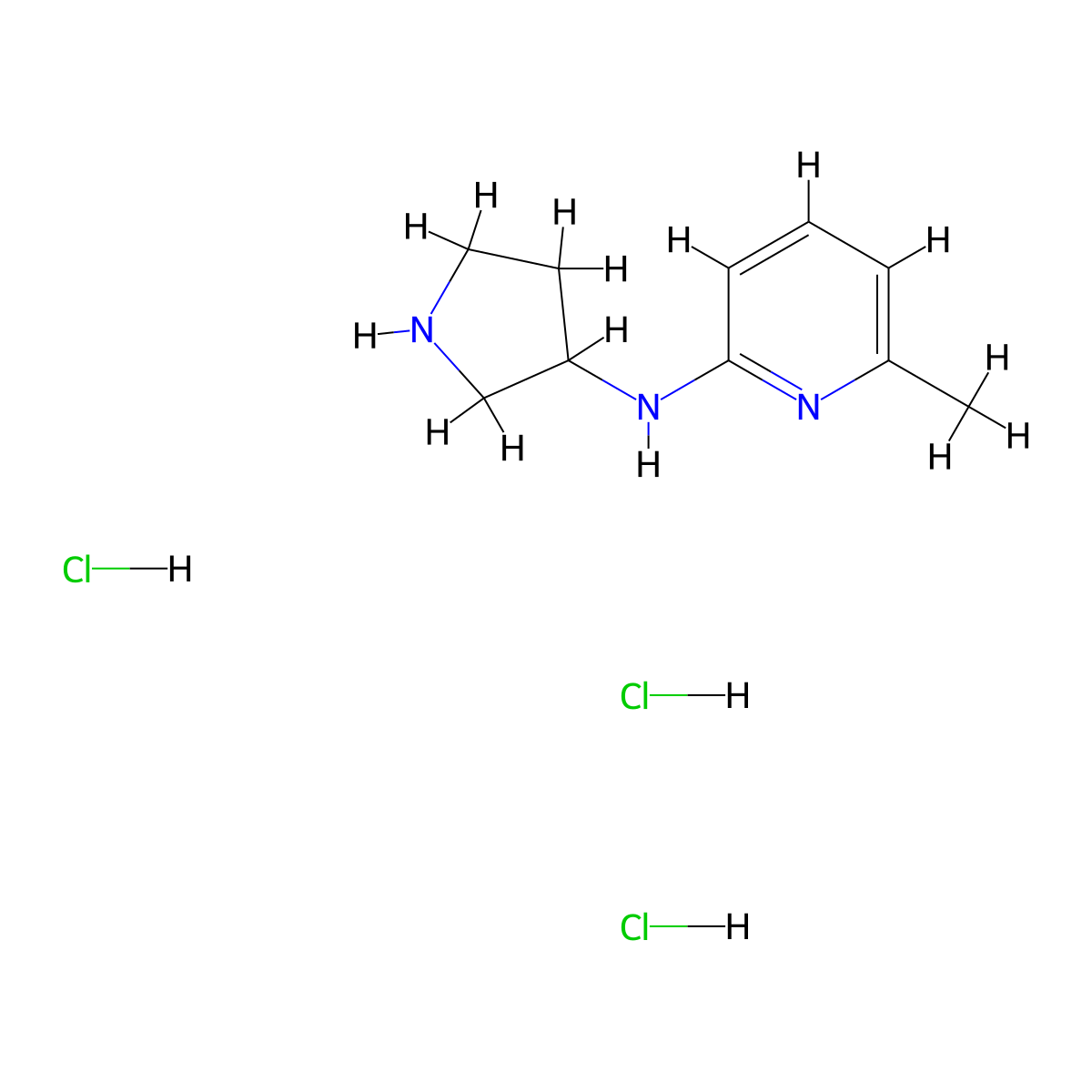 6-Methyl-N-(pyrrolidin-3-yl)pyridin-2-amine trihydrochloride molecular structure, CAS 2803477-29-2