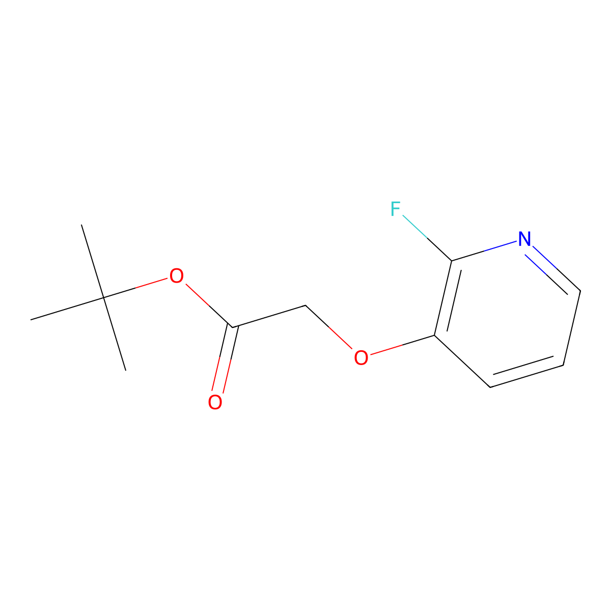 tert-Butyl 2-((2-fluoropyridin-3-yl)oxy)acetate molecular structure, CAS 2803477-31-6