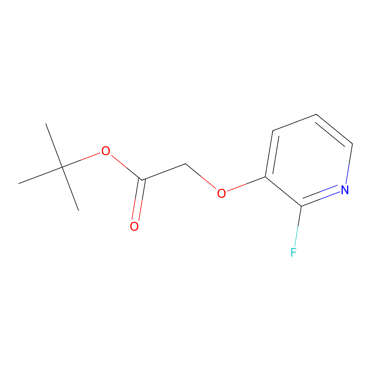 tert-Butyl 2-((2-fluoropyridin-3-yl)oxy)acetate molecular structure, CAS 2803477-31-6