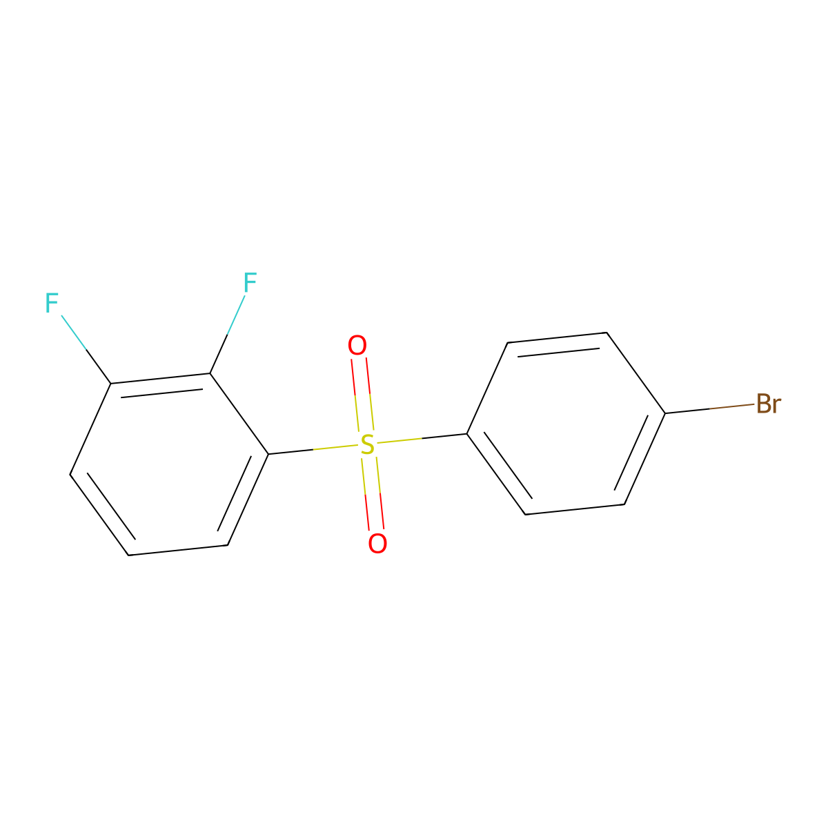 1-((4-Bromophenyl)sulfonyl)-2,3-difluorobenzene molecular structure, CAS 2803477-32-7