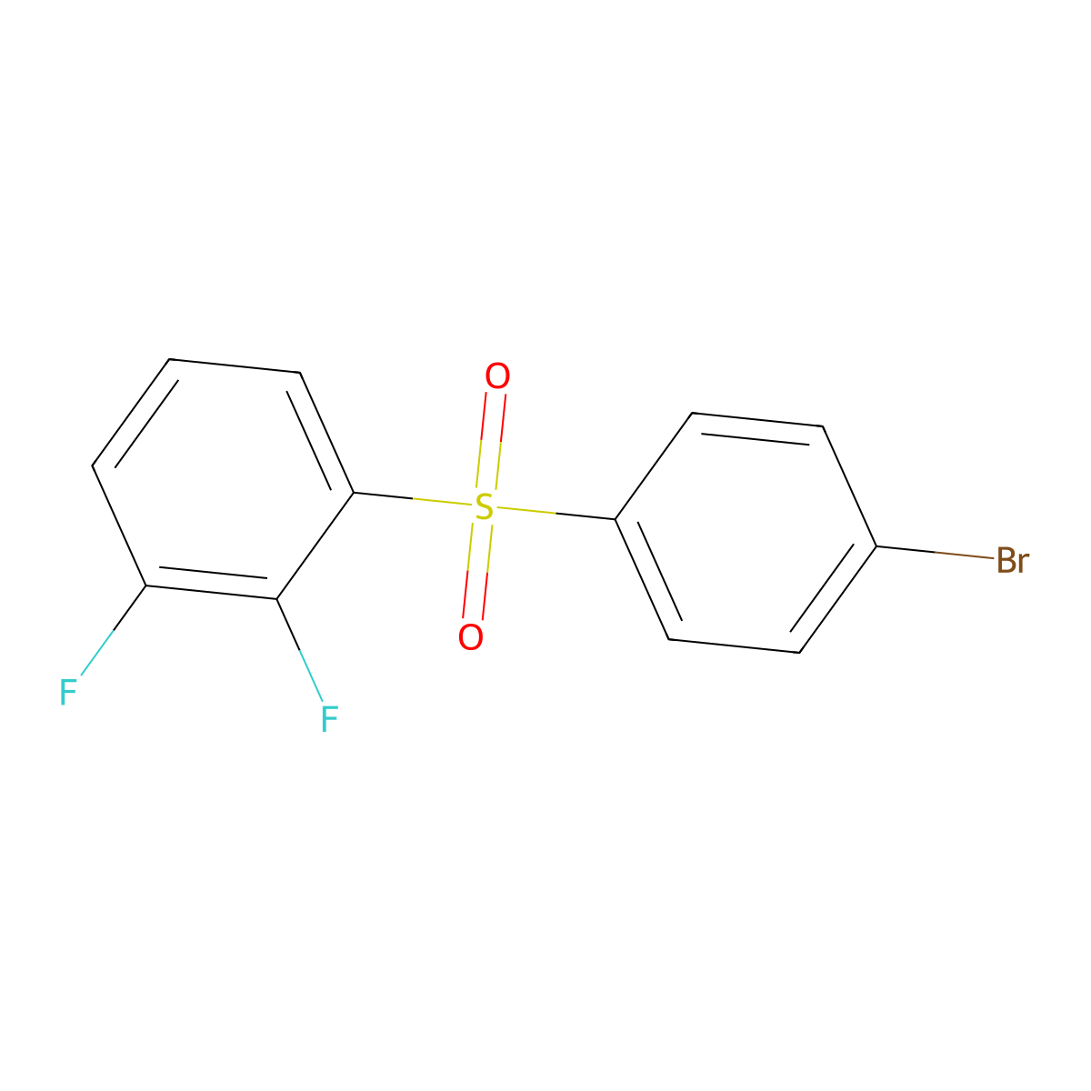 1-((4-Bromophenyl)sulfonyl)-2,3-difluorobenzene molecular structure, CAS 2803477-32-7