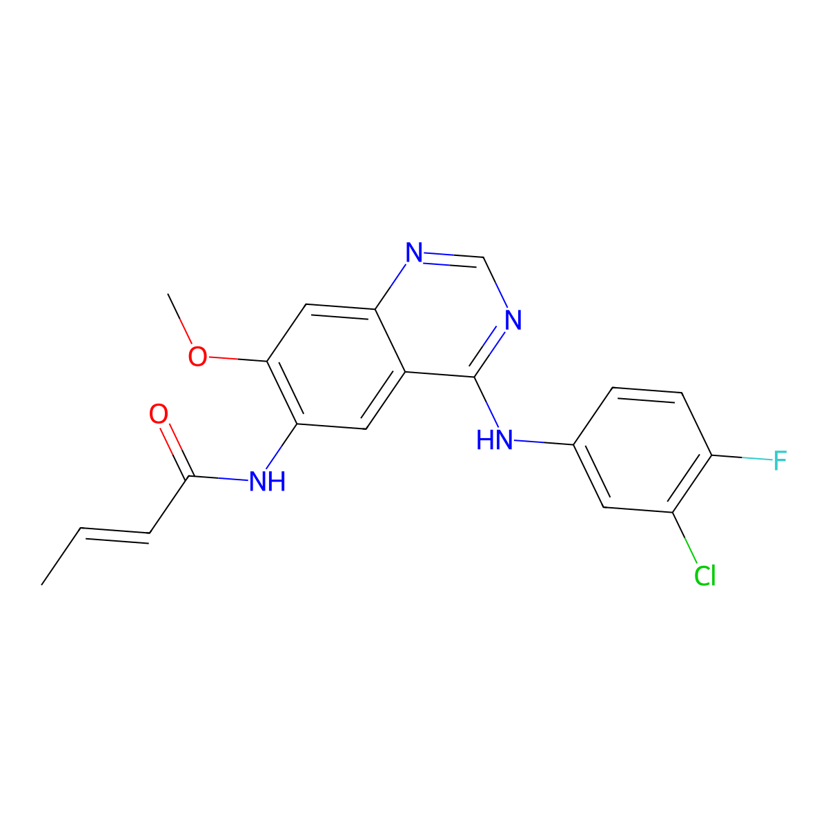 (E)-N-(4-((3-Chloro-4-fluorophenyl)amino)-7-methoxyquinazolin-6-yl)but-2-enamide (Dacomitinib Impurity) molecular structure, CAS 2803478-66-0