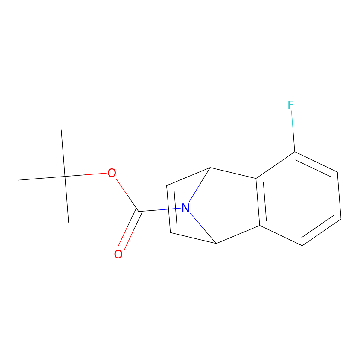 tert-Butyl 5-fluoro-1,4-dihydro-1,4-epiminonaphthalene-9-carboxylate molecular structure, CAS 2803487-27-4
