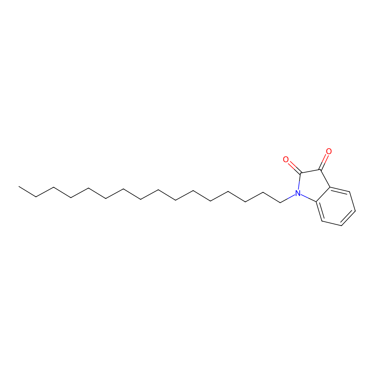 1-hexadecyl-1H-indole-2,3-dione molecular structure, CAS 28035-35-0