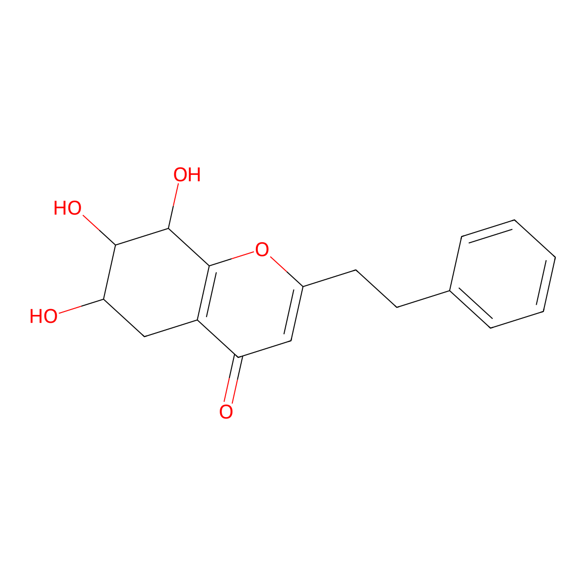6,7,8-Trihydroxy-2-(2-Phenethyl) chromone molecular structure, CAS 2803559-82-0