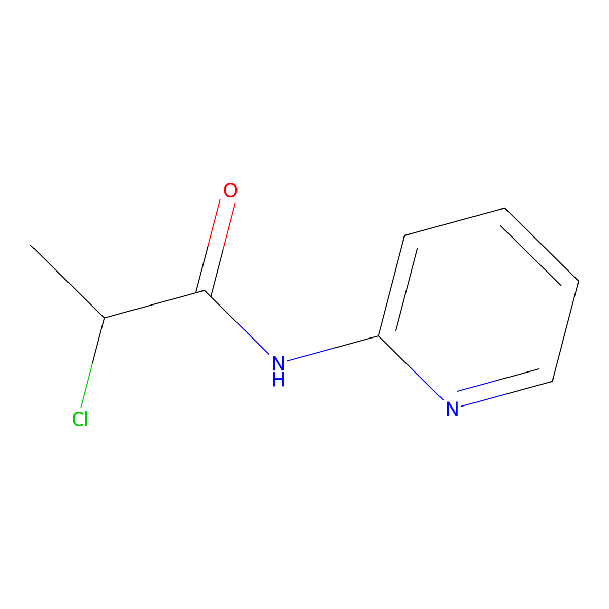 2-Chloro-N-pyridin-2-ylpropanamide molecular structure, CAS 28036-30-8