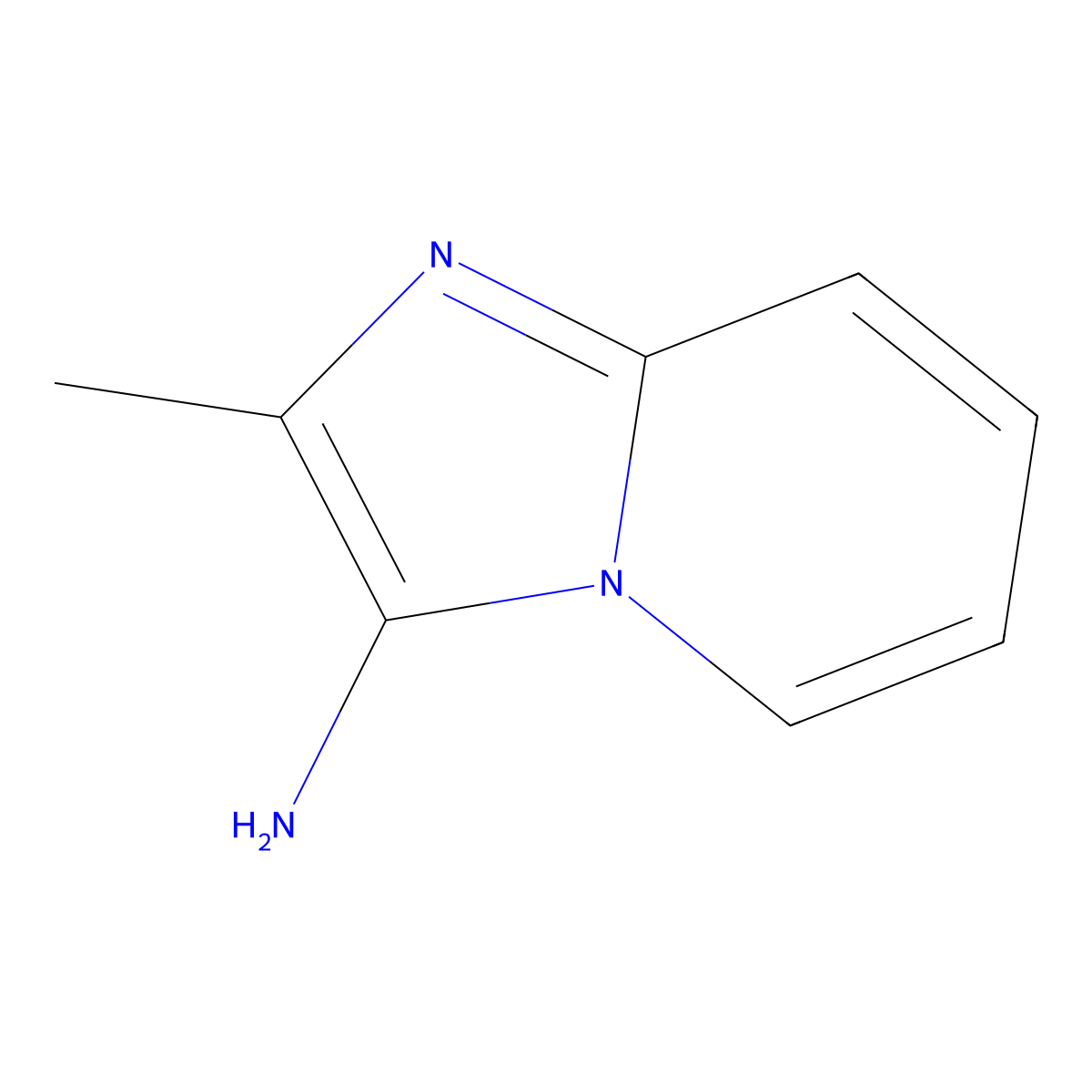 2-Methylimidazo[1,2-a]pyridin-3-amine molecular structure, CAS 28036-31-9