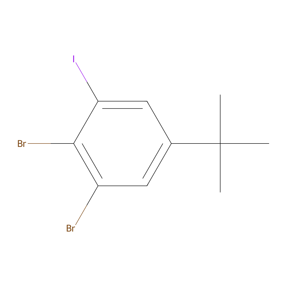 1,2-Dibromo-5-(tert-butyl)-3-iodobenzene molecular structure, CAS 2803656-72-4