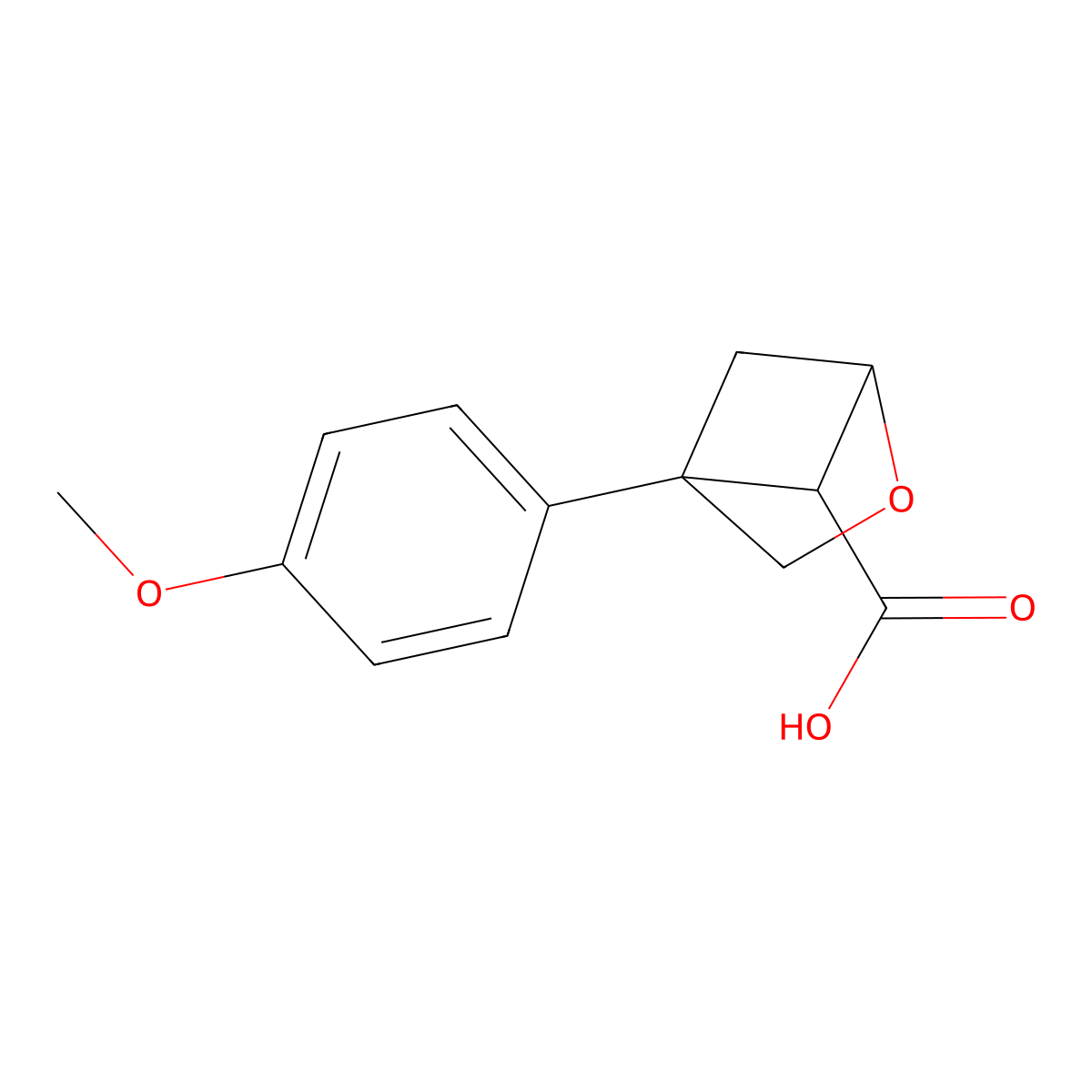 rel-(1R,4S,5S)-4-(4-methoxyphenyl)-2-oxabicyclo[2.1.1]hexane-5-carboxylic acid molecular structure, CAS 2803661-15-4