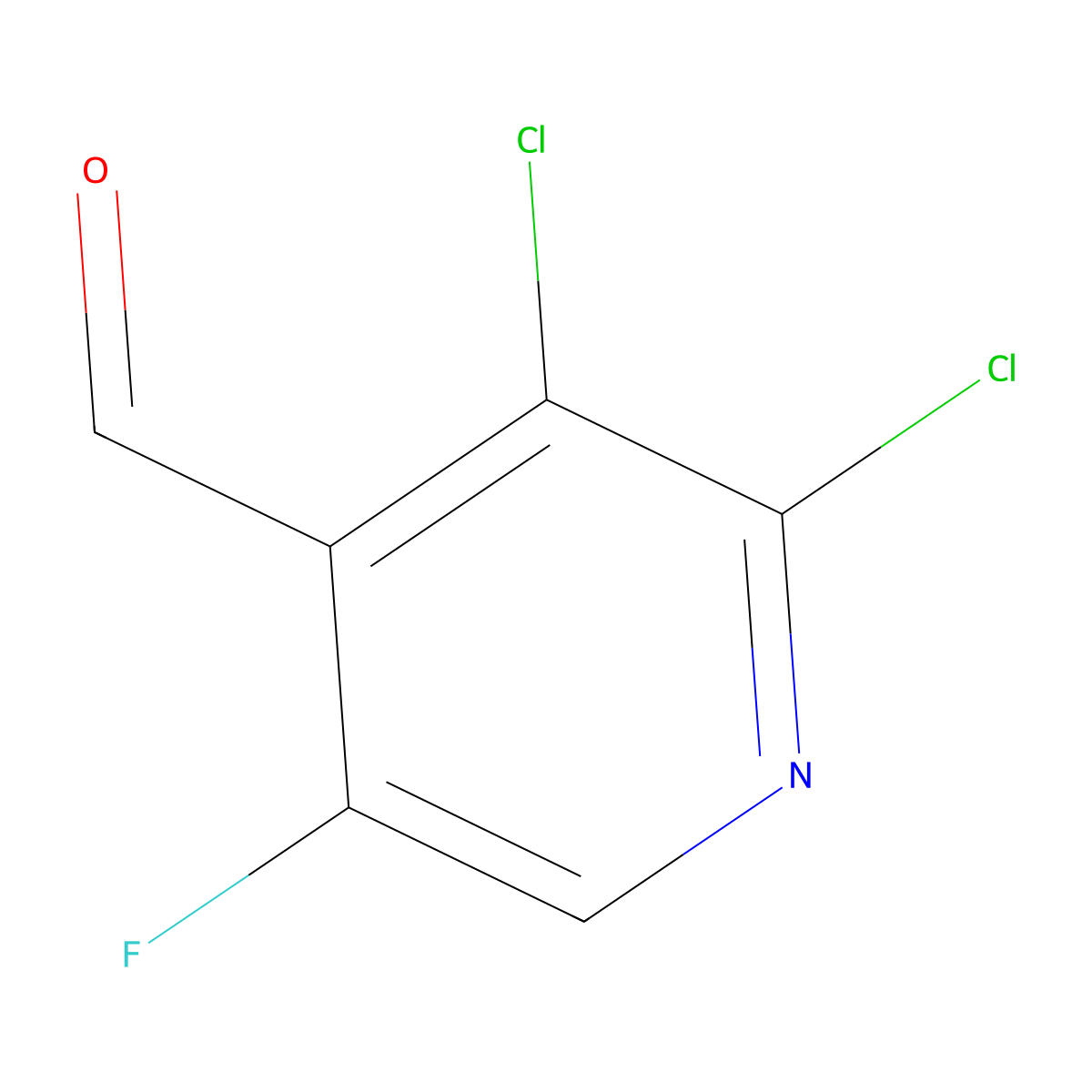 2,3-Dichloro-5-fluoroisonicotinaldehyde molecular structure, CAS 2803704-16-5