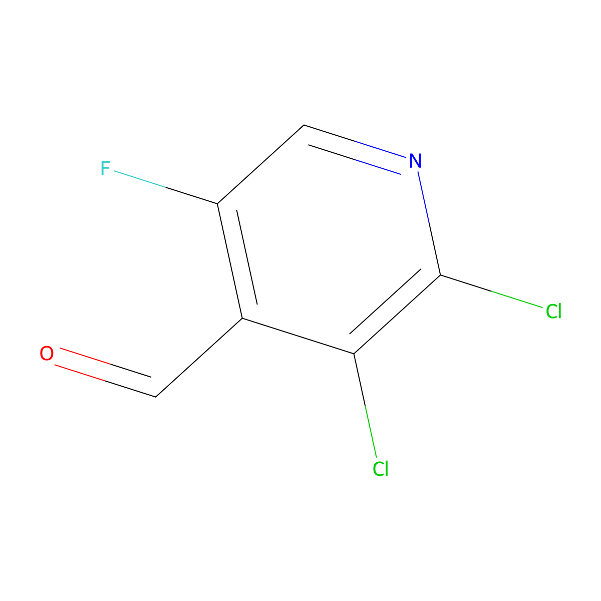2,3-Dichloro-5-fluoroisonicotinaldehyde molecular structure, CAS 2803704-16-5