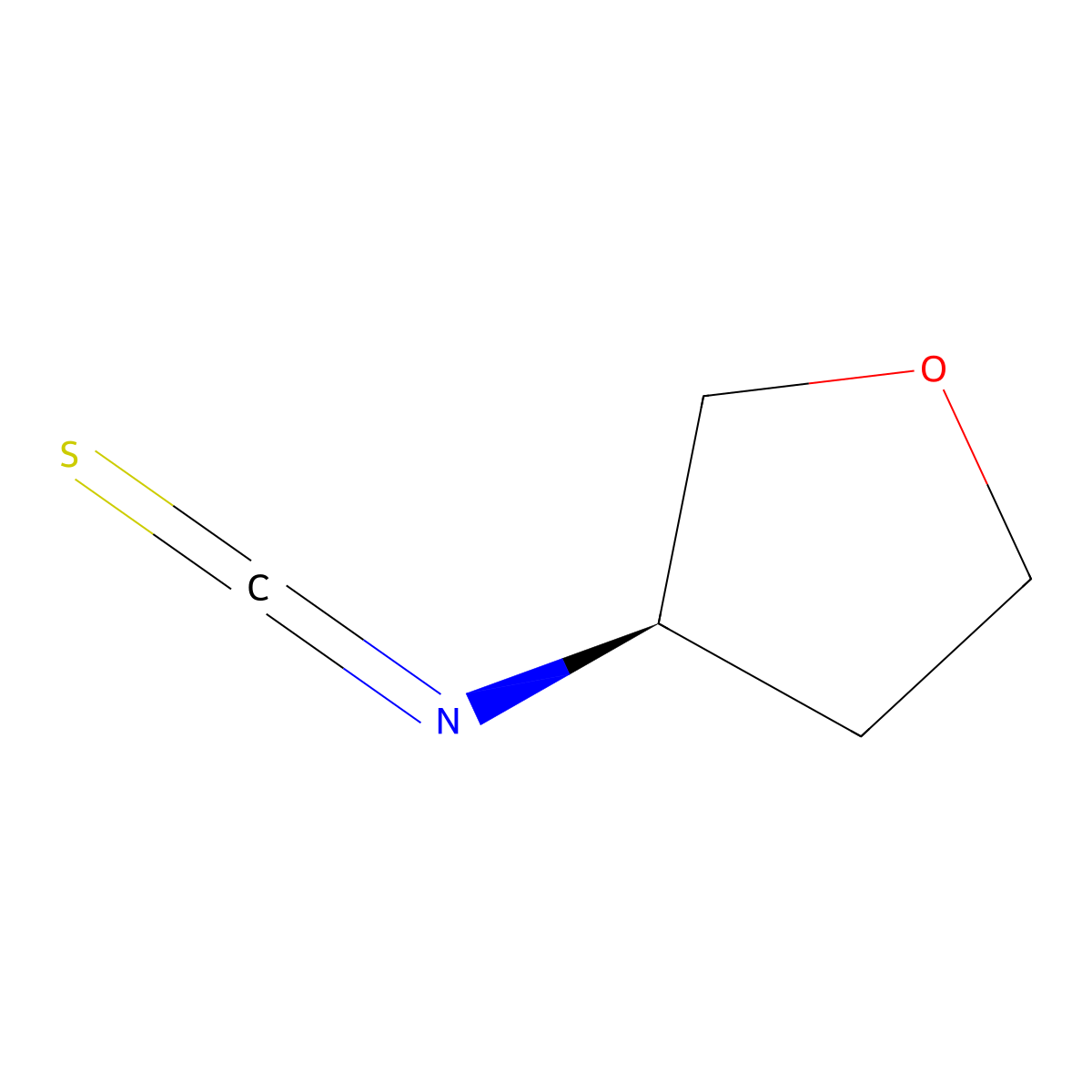 (3R)-3-isothiocyanatooxolane molecular structure, CAS 2803755-51-1