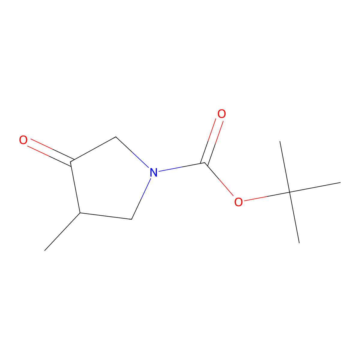 tert-butyl (3R)-3-methyl-4-oxopyrrolidine-1-carboxylate molecular structure, CAS 2803755-59-9