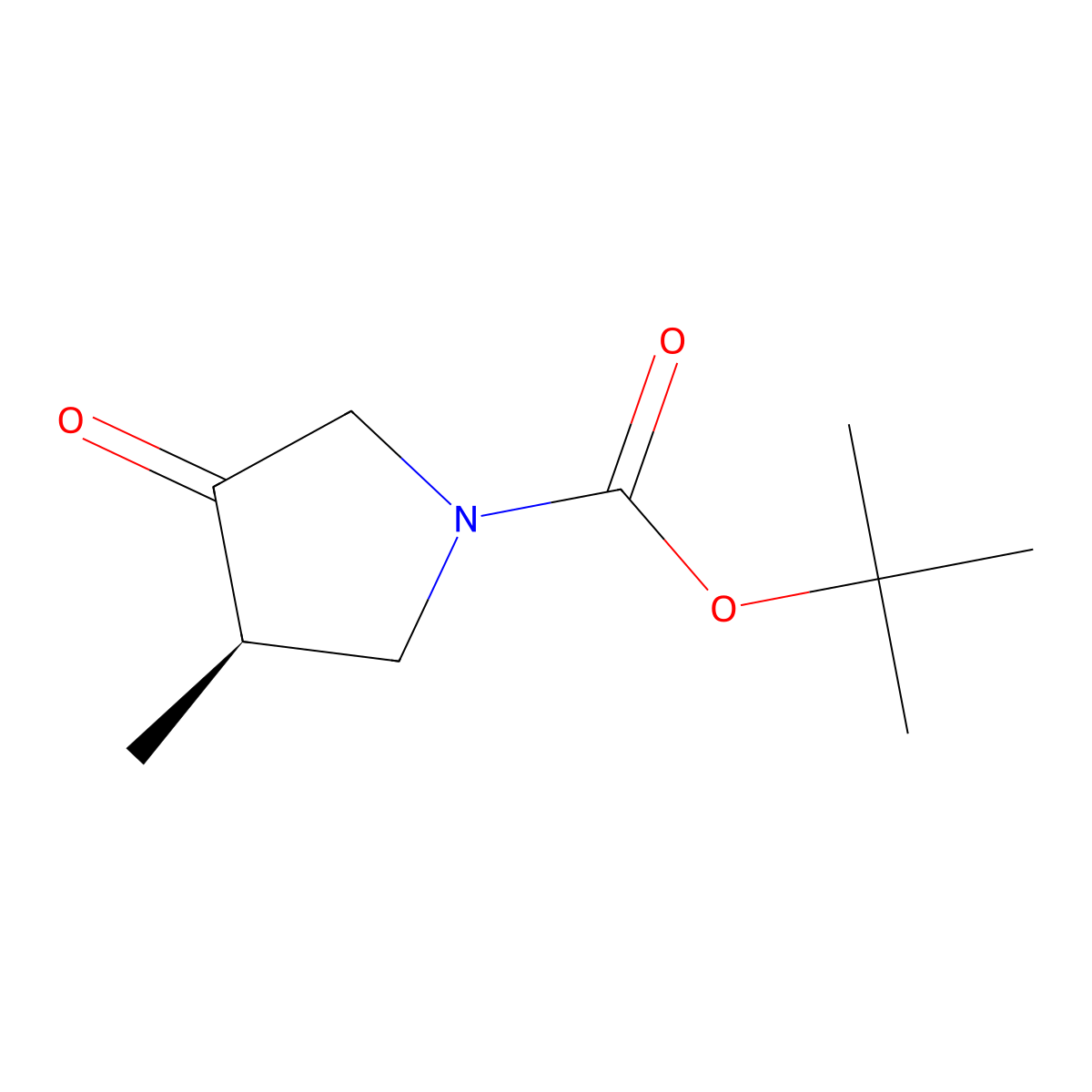 tert-butyl (3R)-3-methyl-4-oxopyrrolidine-1-carboxylate molecular structure, CAS 2803755-59-9