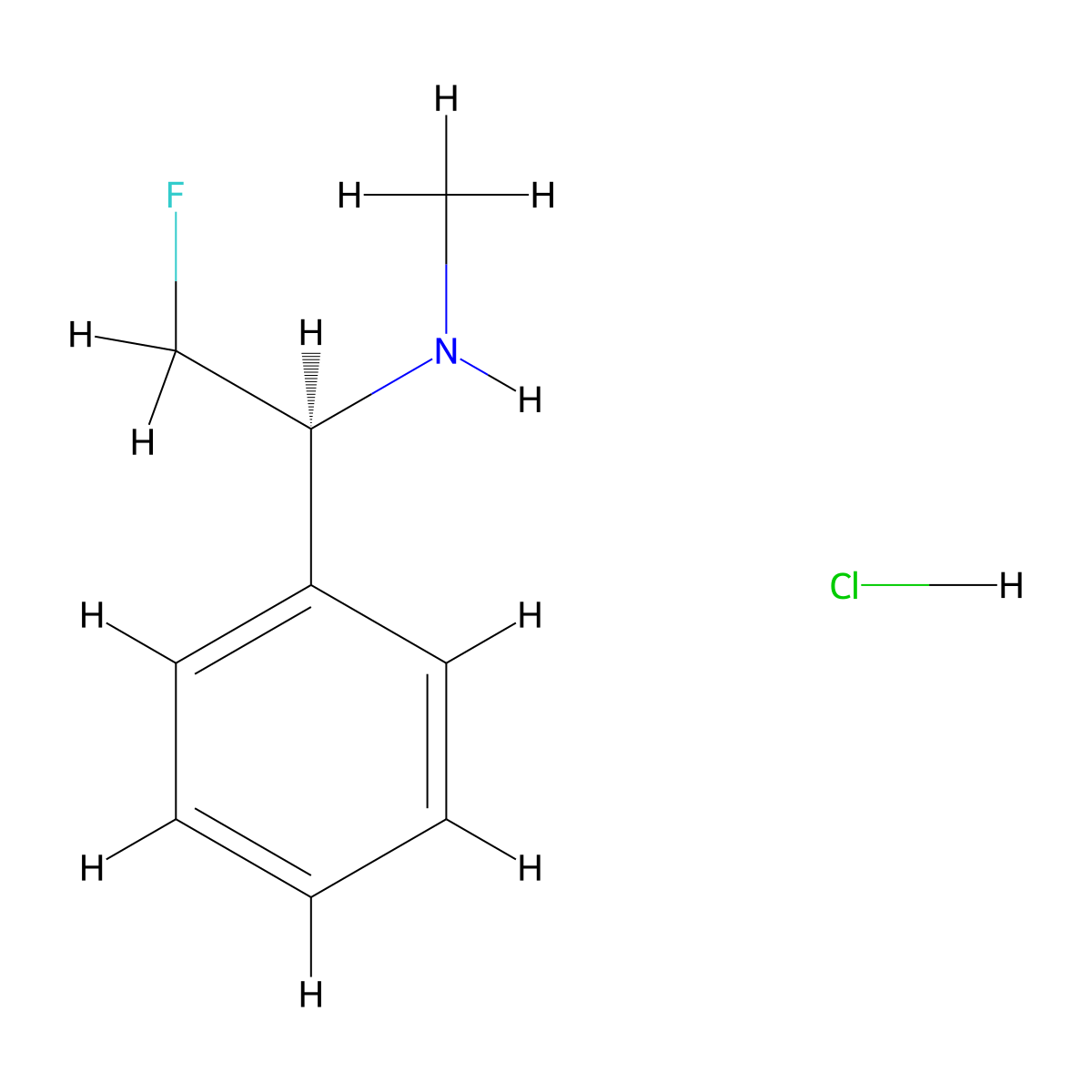 [(1S)-2-fluoro-1-phenylethyl](methyl)aminehydrochloride molecular structure, CAS 2803755-69-1