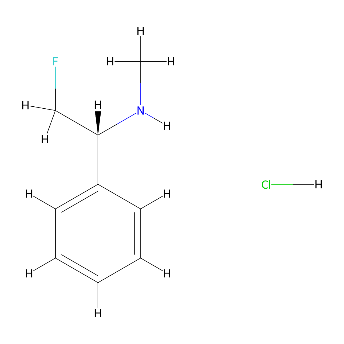 [(1R)-2-fluoro-1-phenylethyl](methyl)amine hydrochloride molecular structure, CAS 2803755-77-1