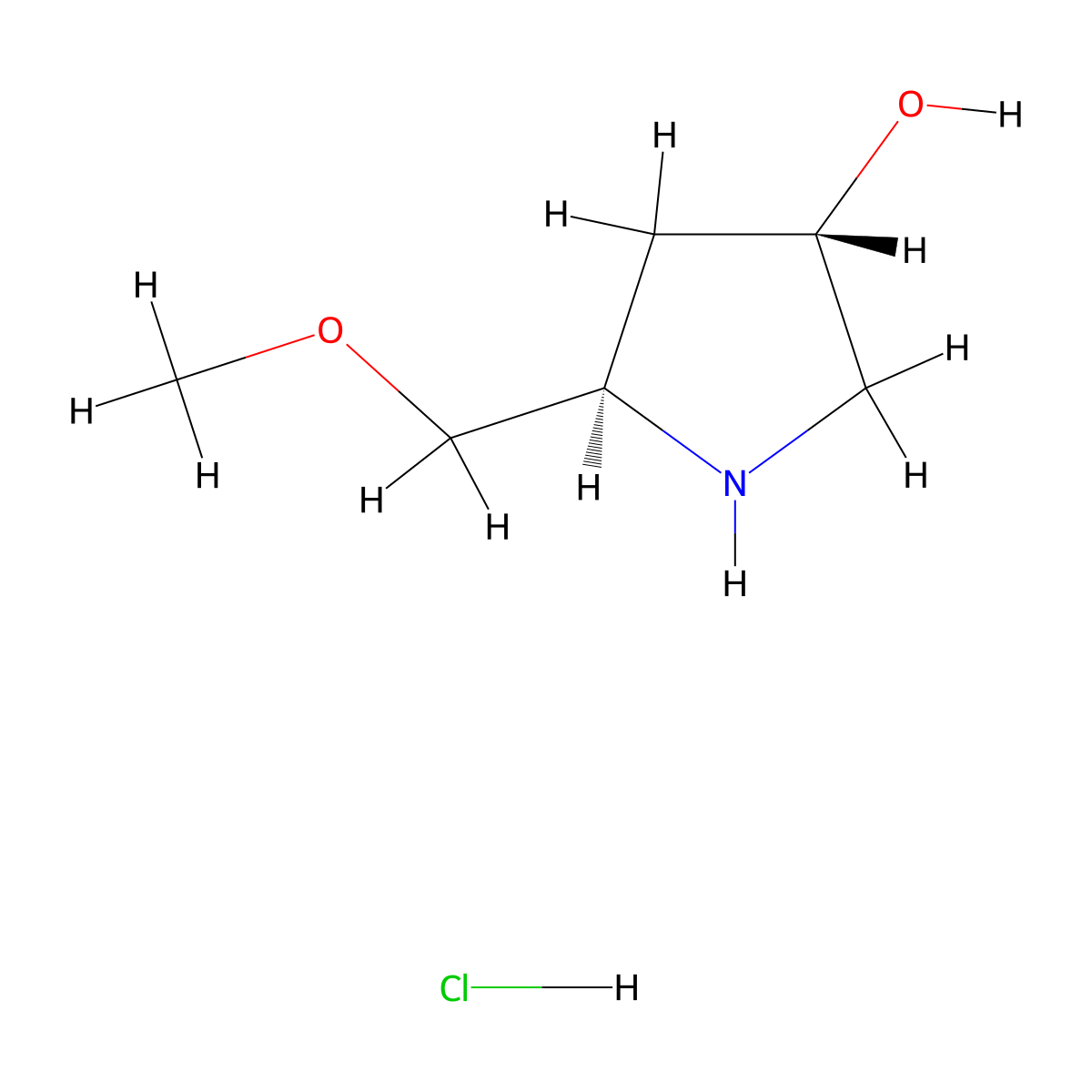 (3S,5R)-5-(methoxymethyl)pyrrolidin-3-ol hydrochloride molecular structure, CAS 2803755-80-6
