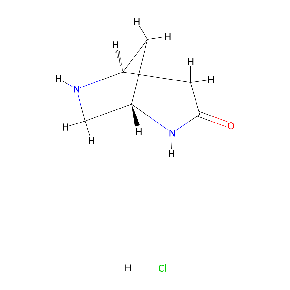 (1S,5S)-2,6-diazabicyclo[3.2.1]octan-3-one hydrochloride molecular structure, CAS 2803755-82-8