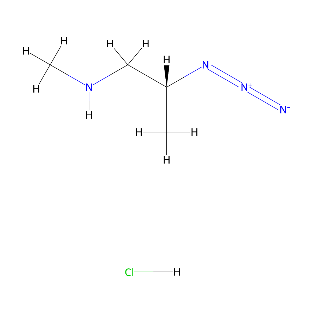 [(2R)-2-azidopropyl](methyl)aminehydrochloride molecular structure, CAS 2803755-83-9