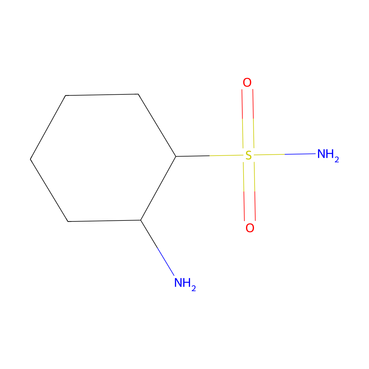 (1S,2R)-2-aminocyclohexane-1-sulfonamide molecular structure, CAS 2803755-91-9