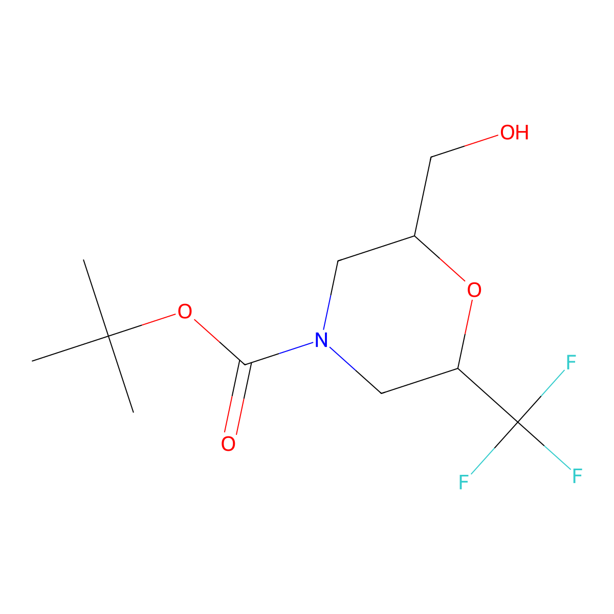 tert-butyl (2S,6S)-2-(hydroxymethyl)-6-(trifluoromethyl)morpholine-4-carboxylate molecular structure, CAS 2803755-93-1